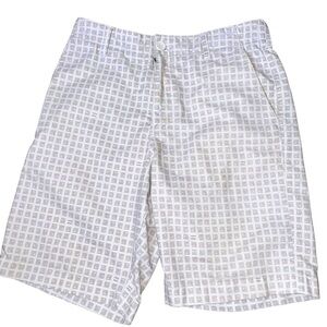 Billabong men's shorts golf comfort lightweight white & gray plaid cargo SZ 34